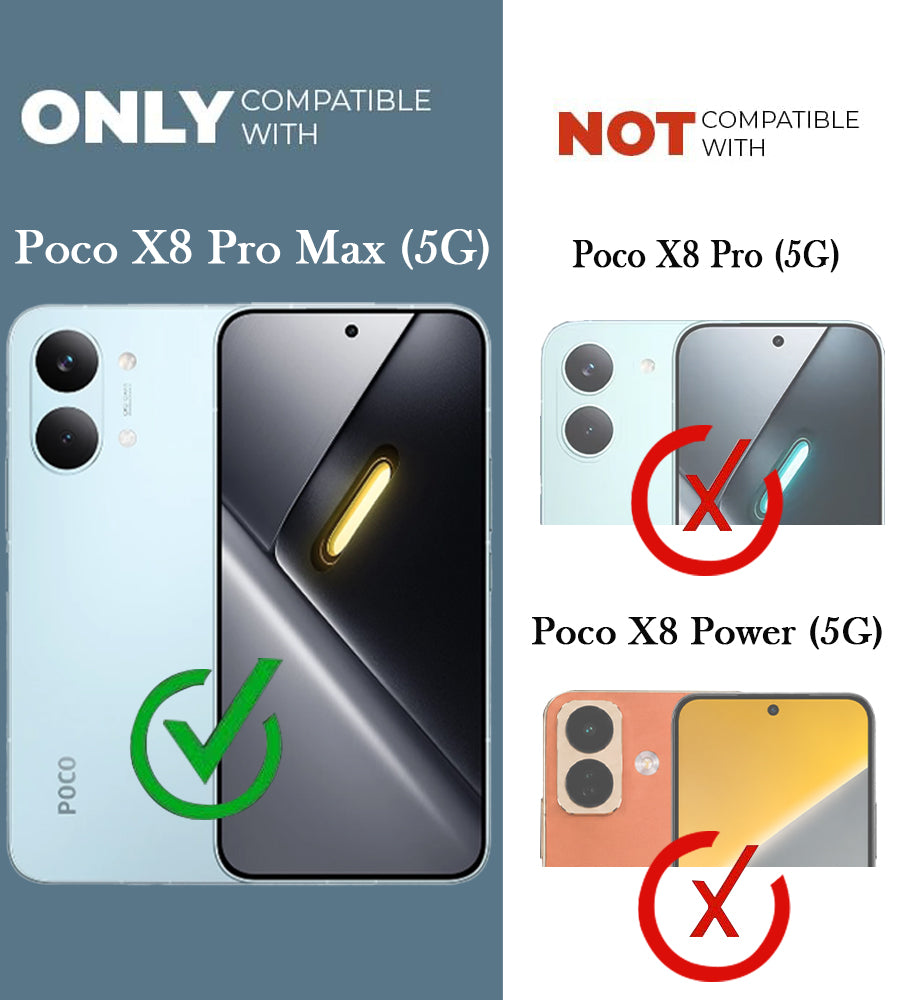 For Poco X8 Pro Max 5G Back Cover Case Silicone (Clear Shockproof Case with Camera Protection | Soft and Flexible | Transparent)
