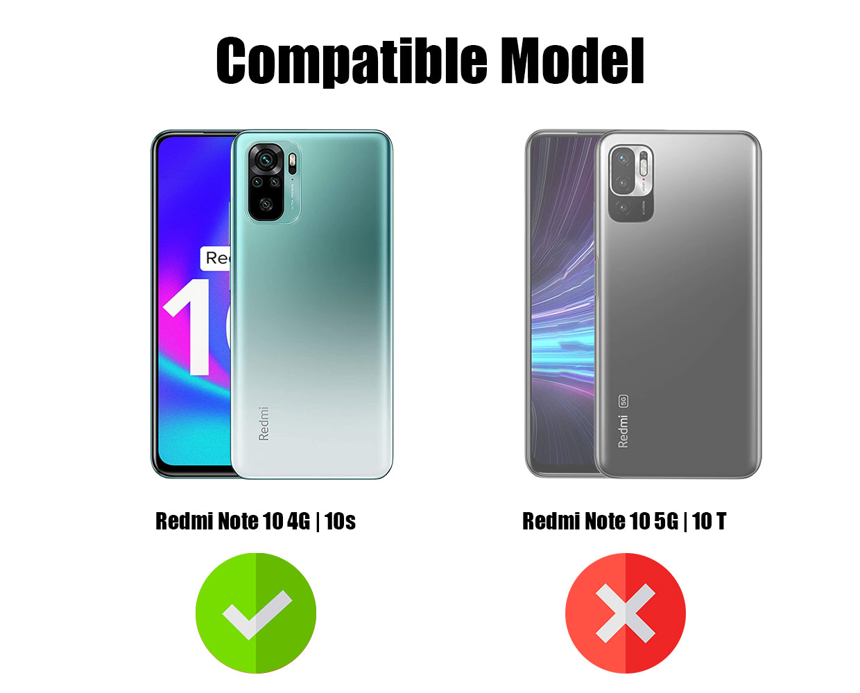 For Xiaomi Mi Redmi Note 10 | Note 10S Back Cover Case (Hard PC Crystal Bumper Shockproof with Camera Protection)