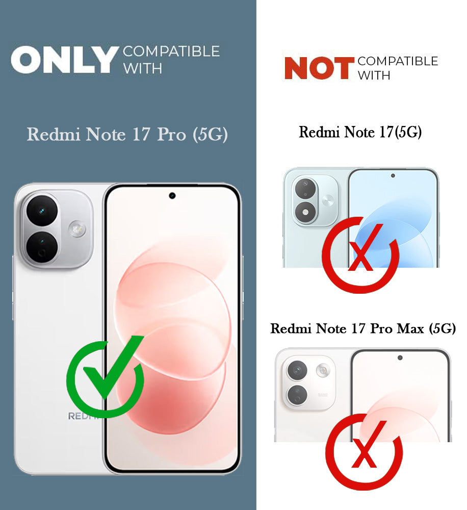 For Redmi Note 17 Pro 5G Back Cover Case (Soft Touch | Camera Bump Protection | MagSafe Compatible | Matte Finish)
