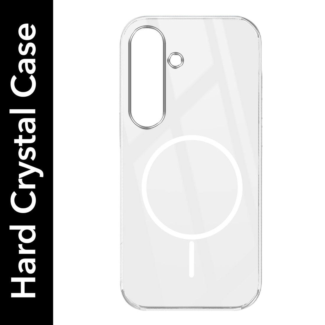 For Samsung Galaxy S24 Back Cover Case (Crystal Clear Case | MagSafe Wireless Charging Support | Hard Anti Yellow | Camera Protection Bump)