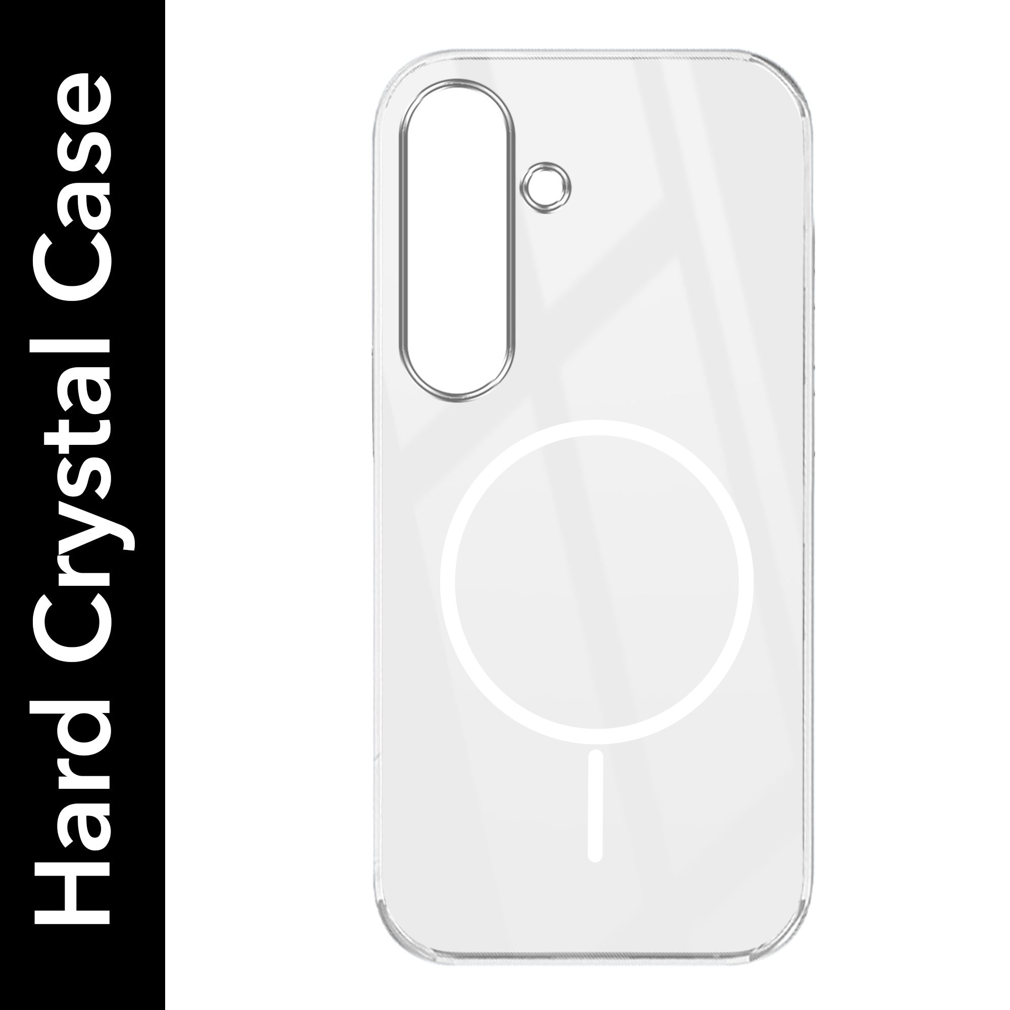 For Samsung Galaxy S24 Back Cover Case (Crystal Clear Case | MagSafe Wireless Charging Support | Hard Anti Yellow | Camera Protection Bump)