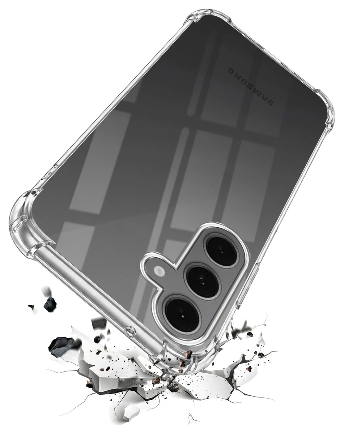 For Samsung Galaxy S24 FE Back Cover (Shockproof Crystal Clear  Case |  Drop & Camera Protection | Hard Polycarbonate)