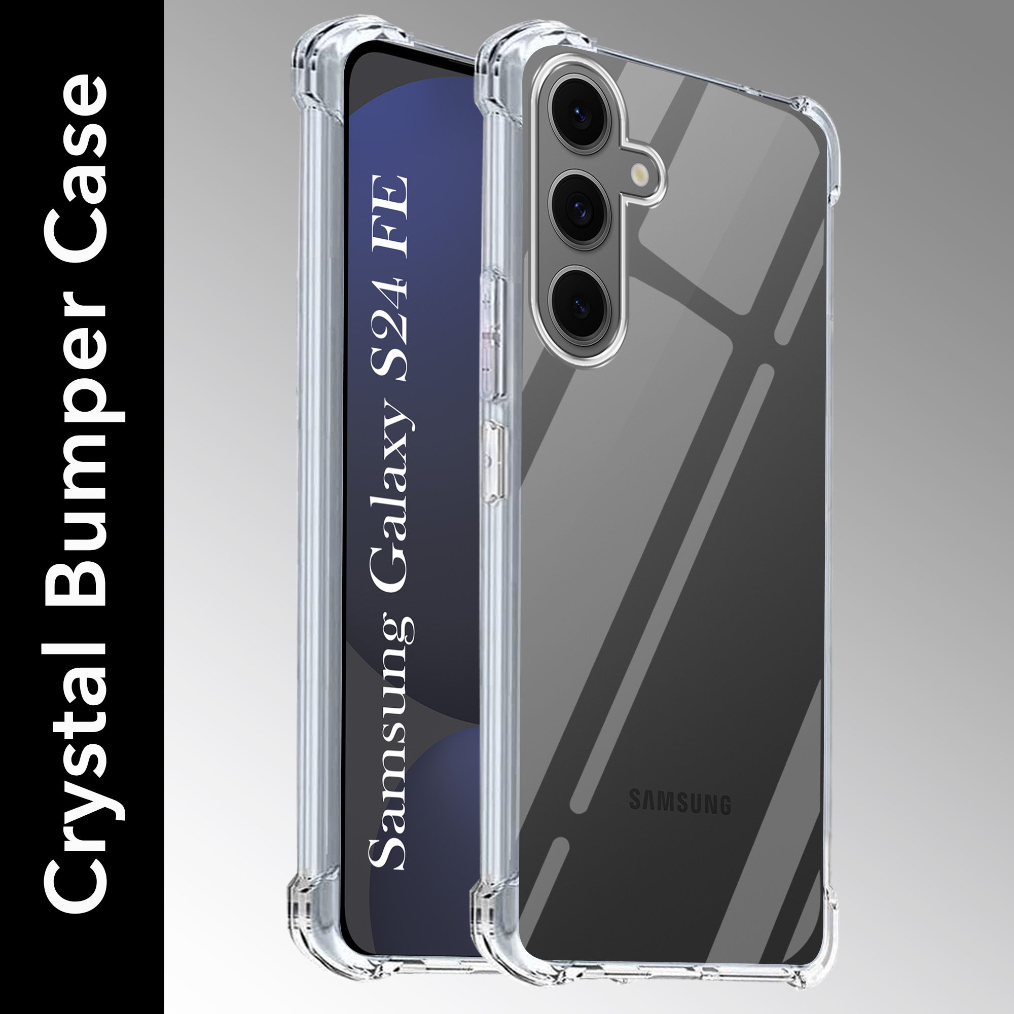 For Samsung Galaxy S24 FE Back Cover (Shockproof Crystal Clear  Case |  Drop & Camera Protection | Hard Polycarbonate)