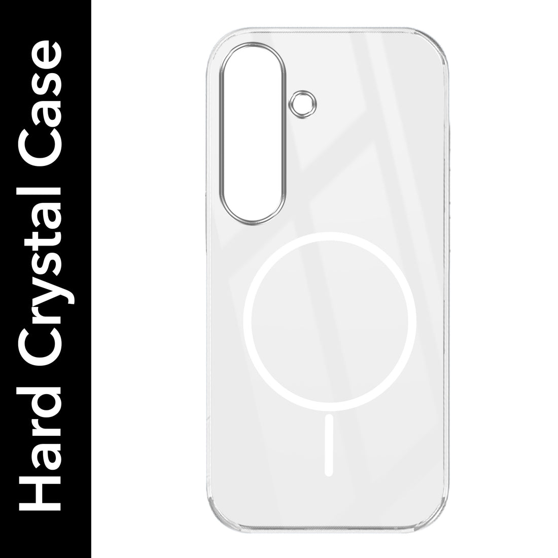 For Samsung Galaxy S25  Back Cover Case (Crystal Clear Case | MagSafe Wireless Charging Support | Hard Anti Yellow | Camera Protection Bump)