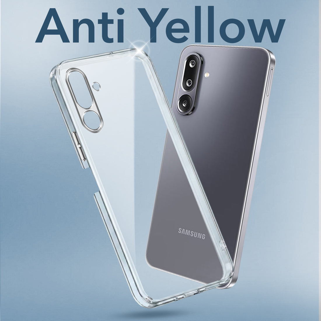 For Samsung Galaxy M36 | Samsung Galaxy F36 Lifetime Anti-Yellow Clear Back Cover Case (Sleek Hard Crystal | Shockproof and Camera Protection)