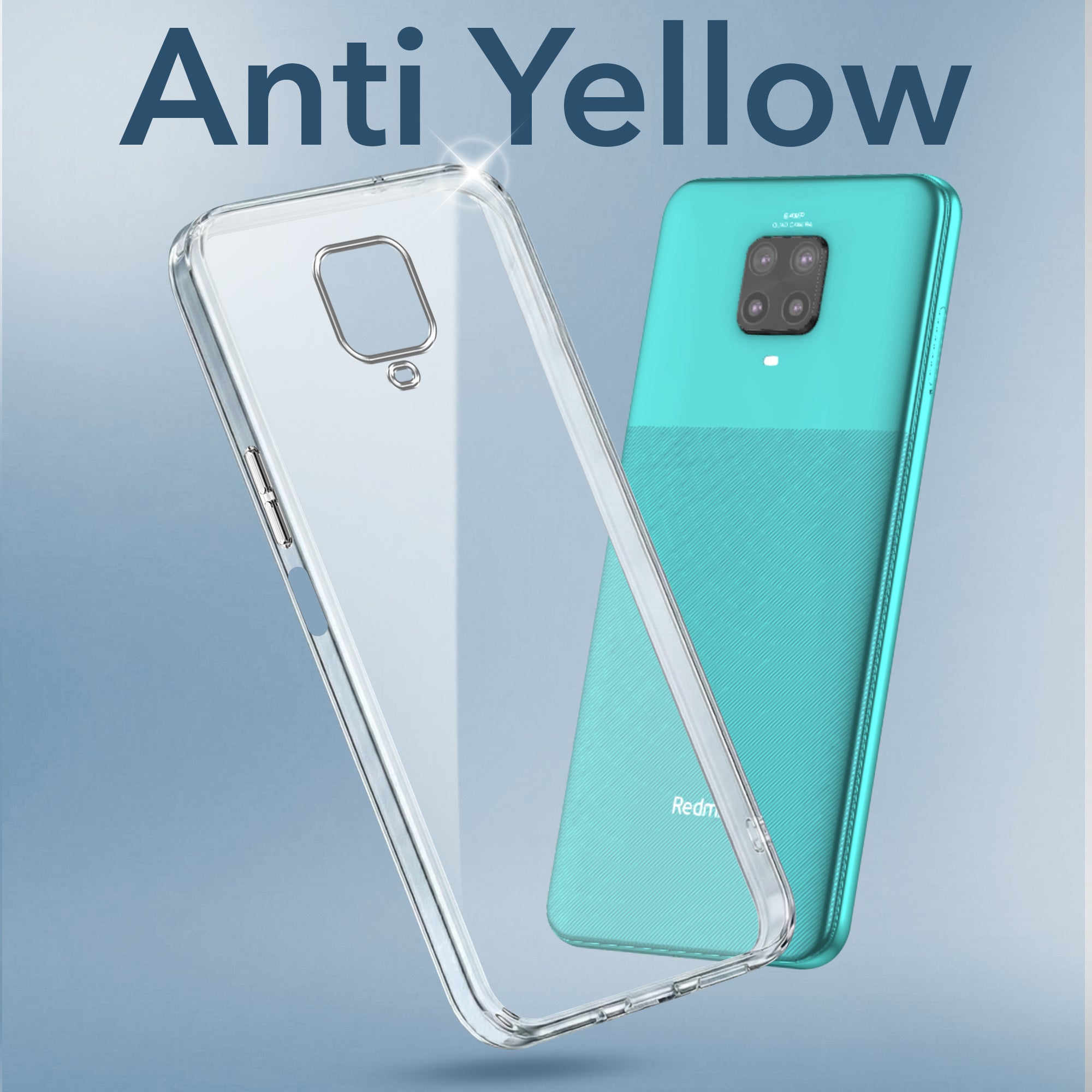 For Redmi Note 9 Pro | 9 Pro Max | Note 10 Lite Back Cover Case (Hard Anti Yellow Clear Case | Drop & Camera Protection | Shockproof Polycarbonate)