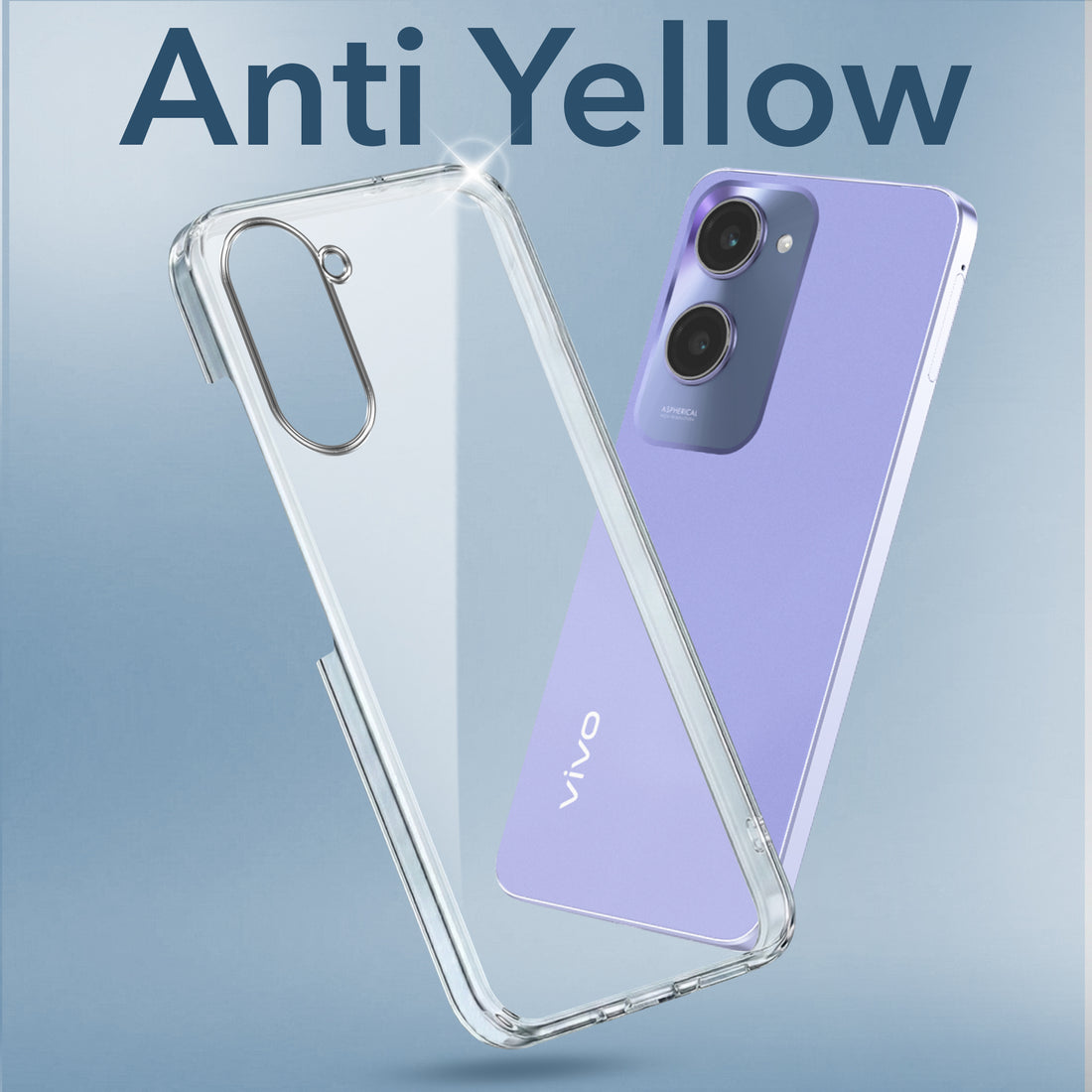 For Vivo T3 Lite 5G | Vivo Y28s 5G Back Cover (Hard Anti Yellow Clear Case | Drop & Camera Protection | Shockproof Polycarbonate)