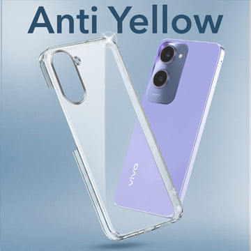 For Vivo T3 Lite 5G | Vivo Y28s 5G Back Cover (Hard Anti Yellow Clear Case | Drop & Camera Protection | Shockproof Polycarbonate)