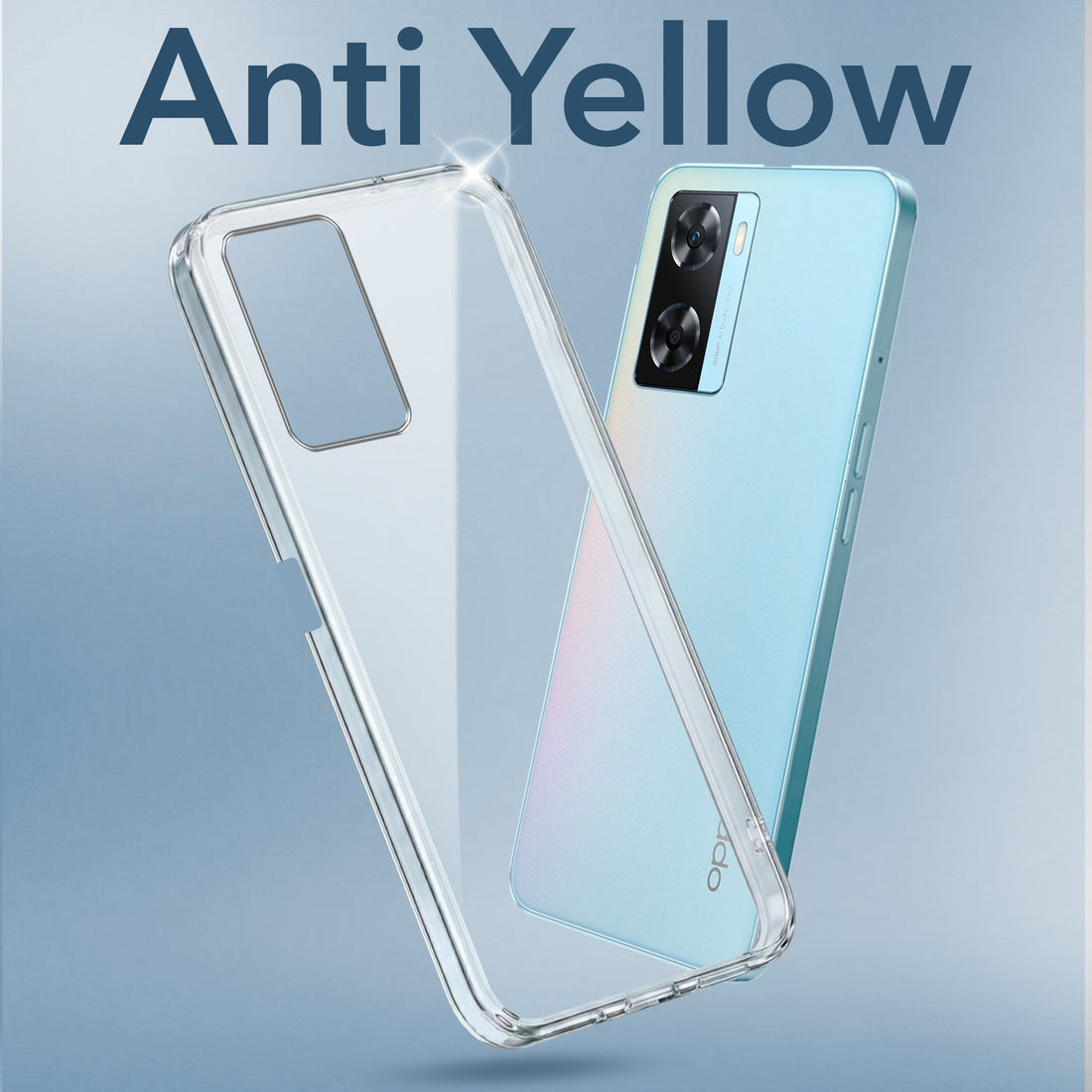 For Oppo A77 4G | Oppo A77s Back Cover Case (Hard Anti Yellow Clear Case | Drop & Camera Protection | Shockproof Polycarbonate)