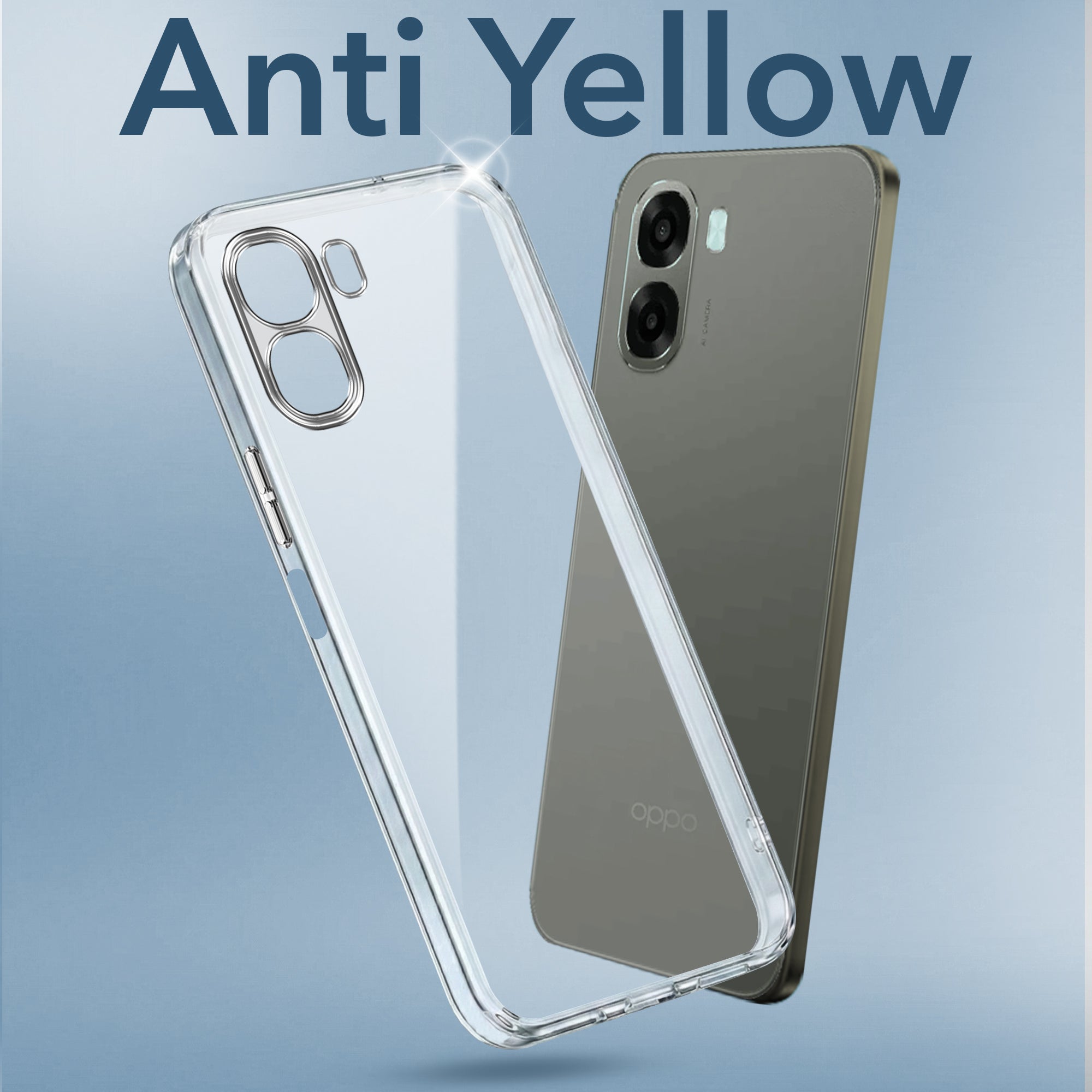 For Oppo A6X | Oppo A6S Back Cover Case Lifetime Anti-Yellow Clear (Sleek Hard Crystal | Shockproof and Camera Protection)