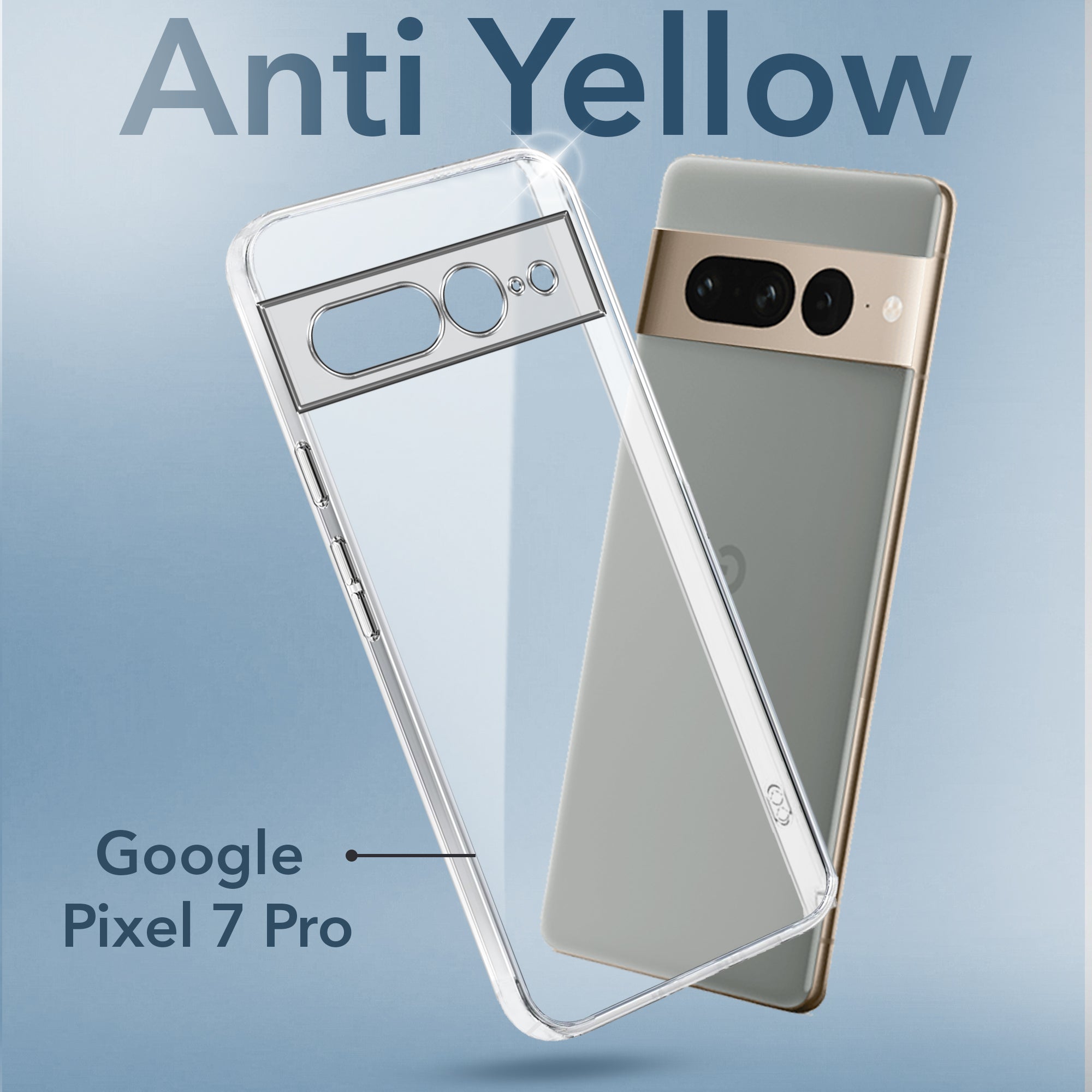 For Google Pixel 7 Pro Back Cover Case (Hard Anti Yellow Clear Case | Drop & Camera Protection | Shockproof Polycarbonate)