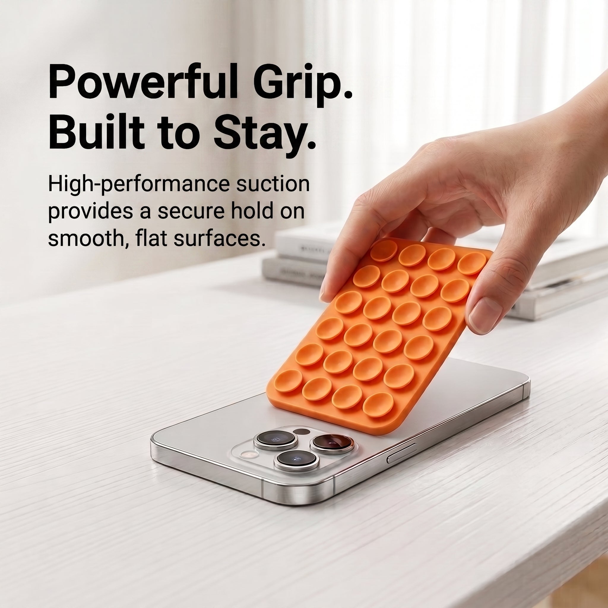 Double-Sided Silicone Suction Phone Holder | Reusable Phone Mount