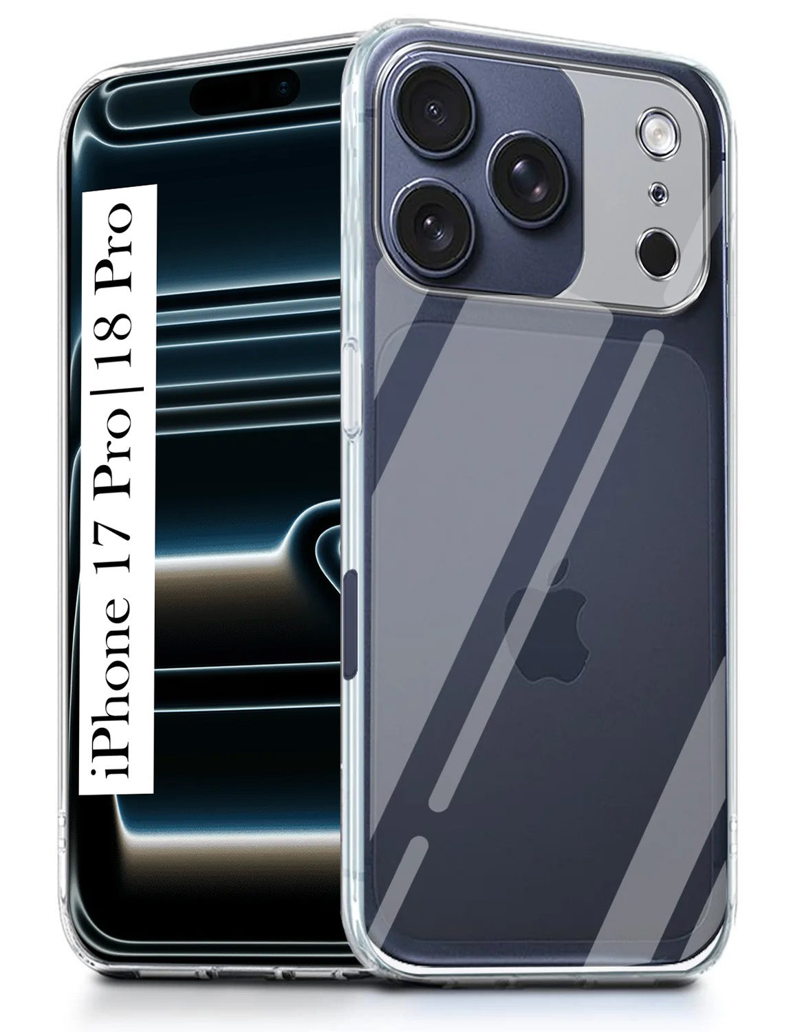 For Apple iPhone 17 Pro Back Cover Case (Clear Shockproof Case with Camera Protection | Soft and Flexible | Transparent)