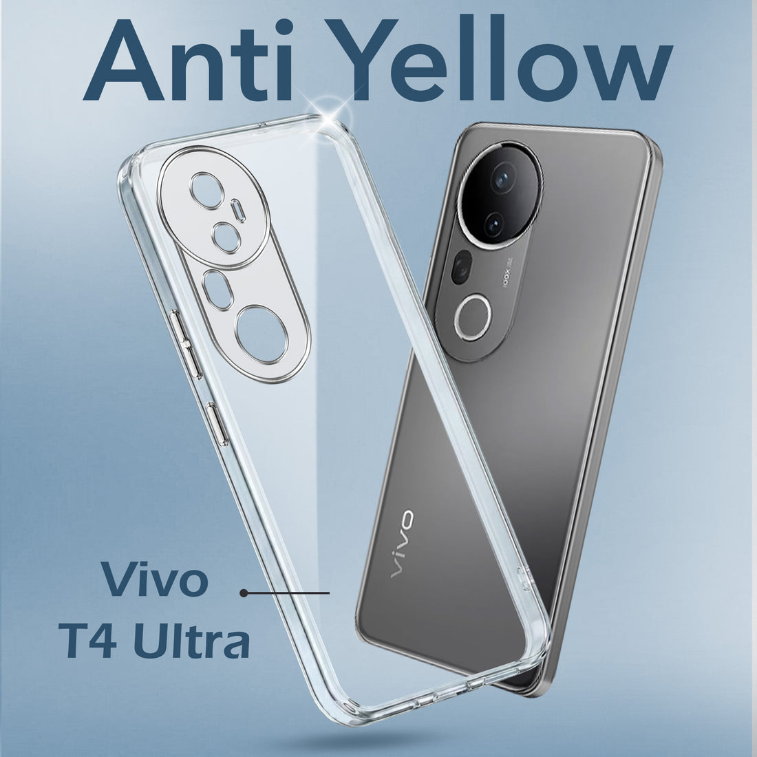 For Vivo T4 Ultra (Hard Anti Yellow Clear Case | Sleek Hard Crystal Clear | Drop & Camera Protection | Shockproof Polycarbonate)