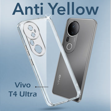 For Vivo T4 Ultra (Hard Anti Yellow Clear Case | Sleek Hard Crystal Clear | Drop & Camera Protection | Shockproof Polycarbonate)