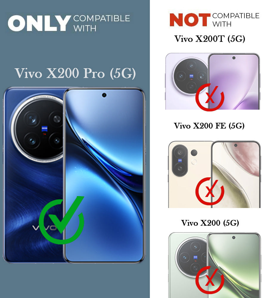 For Vivo X200 Pro 5G  Back Cover Case (Hard Anti Yellow Clear Case | Sleek Hard Crystal Clear | Drop & Camera Protection | Shockproof Polycarbonate)