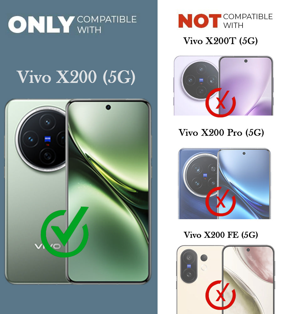 For Vivo X200 Back Cover Case (Dual PU Leather Stitch | Professional Minimalist | Soft and Flexible)