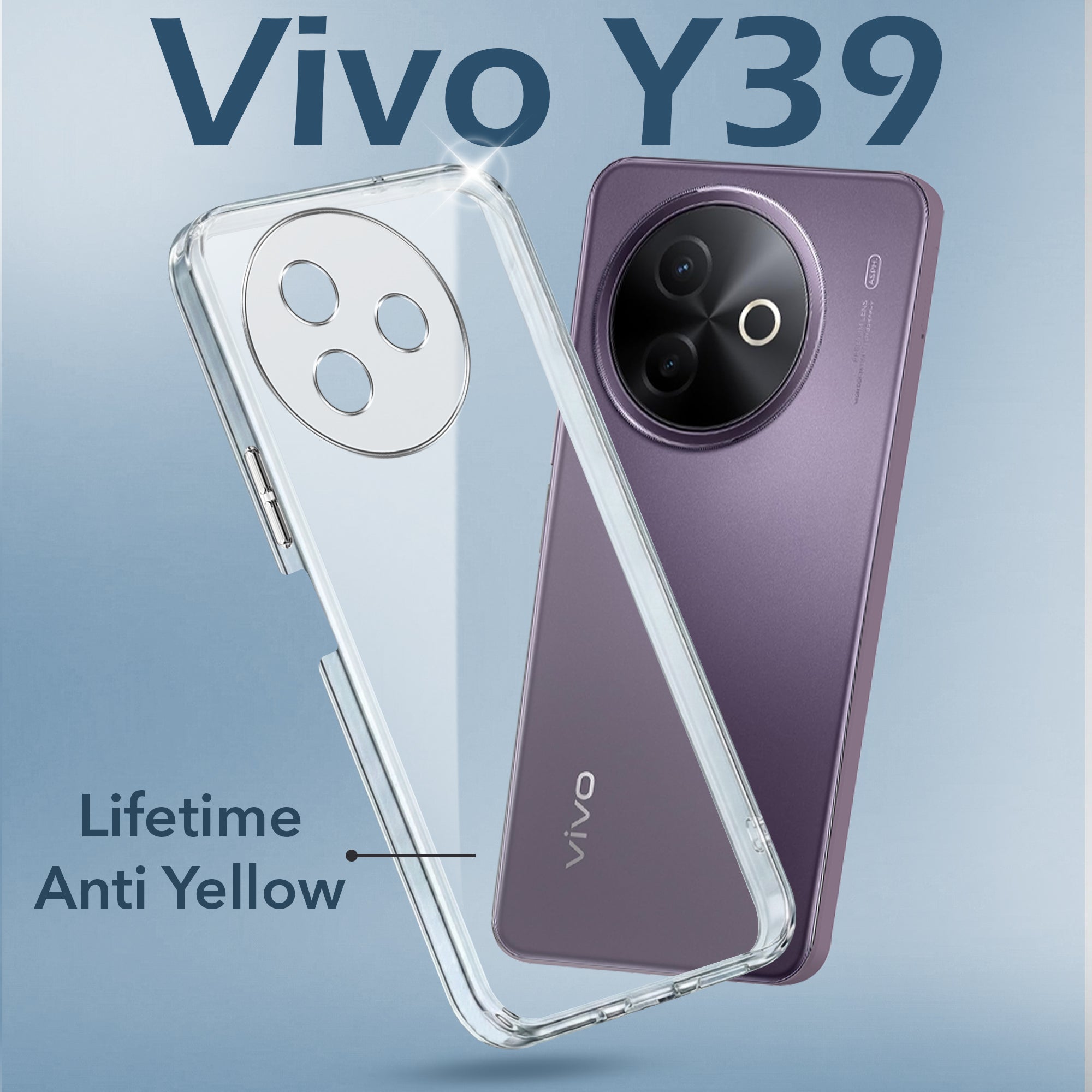 For Vivo Y39 Back Cover Case (Hard Anti Yellow Clear Case | Sleek Hard Crystal Clear | Drop & Camera Protection | Shockproof Polycarbonate)