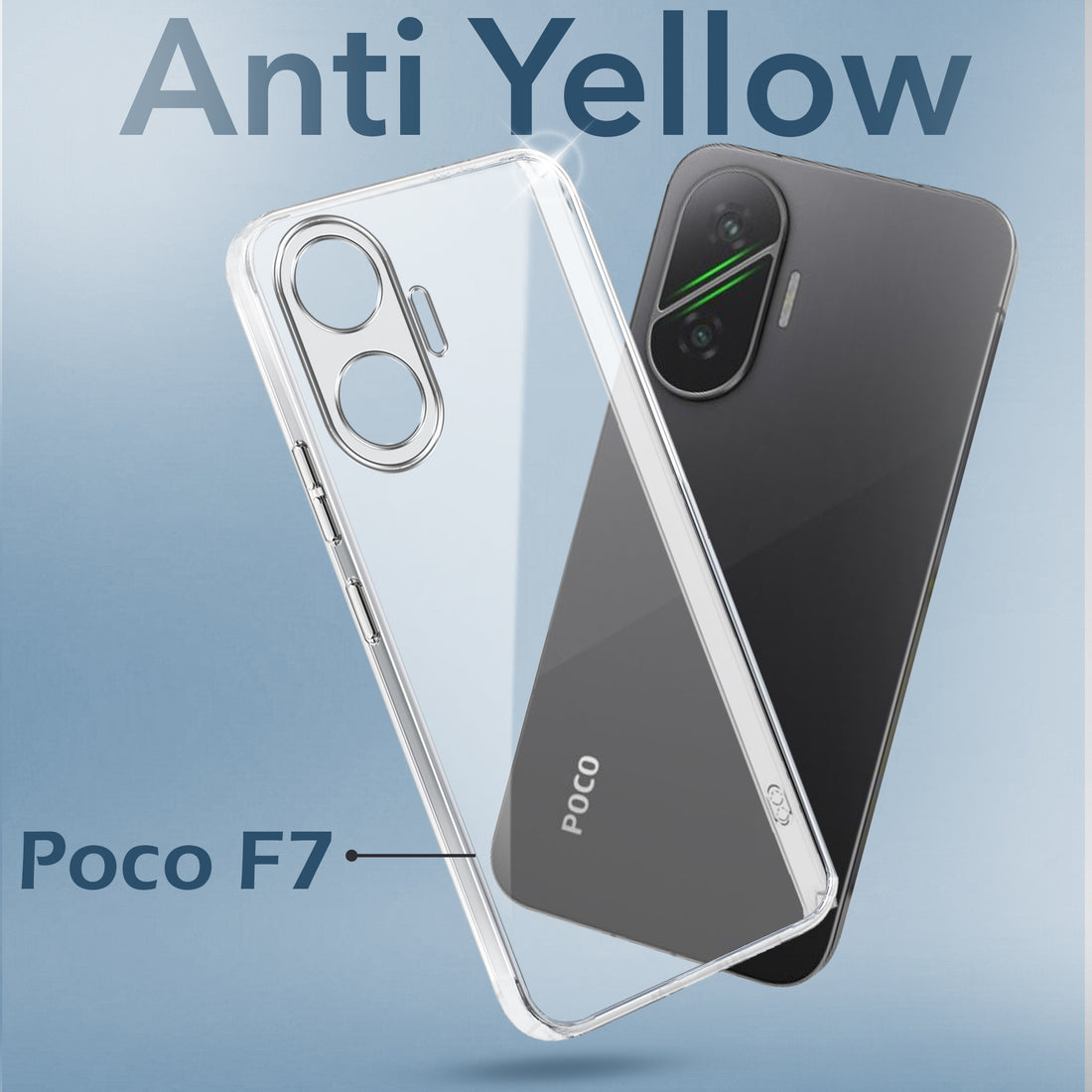 For Xiaomi Poco F7 5G Back Cover Case Lifetime Anti-Yellow Clear (Sleek Hard Crystal | Shockproof and Camera Protection)