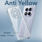 For Redmi Note 14 Pro Back Cover Case (Hard Anti Yellow Clear Case | Sleek Hard Crystal Clear | Drop & Camera Protection | Shockproof Polycarbonate)