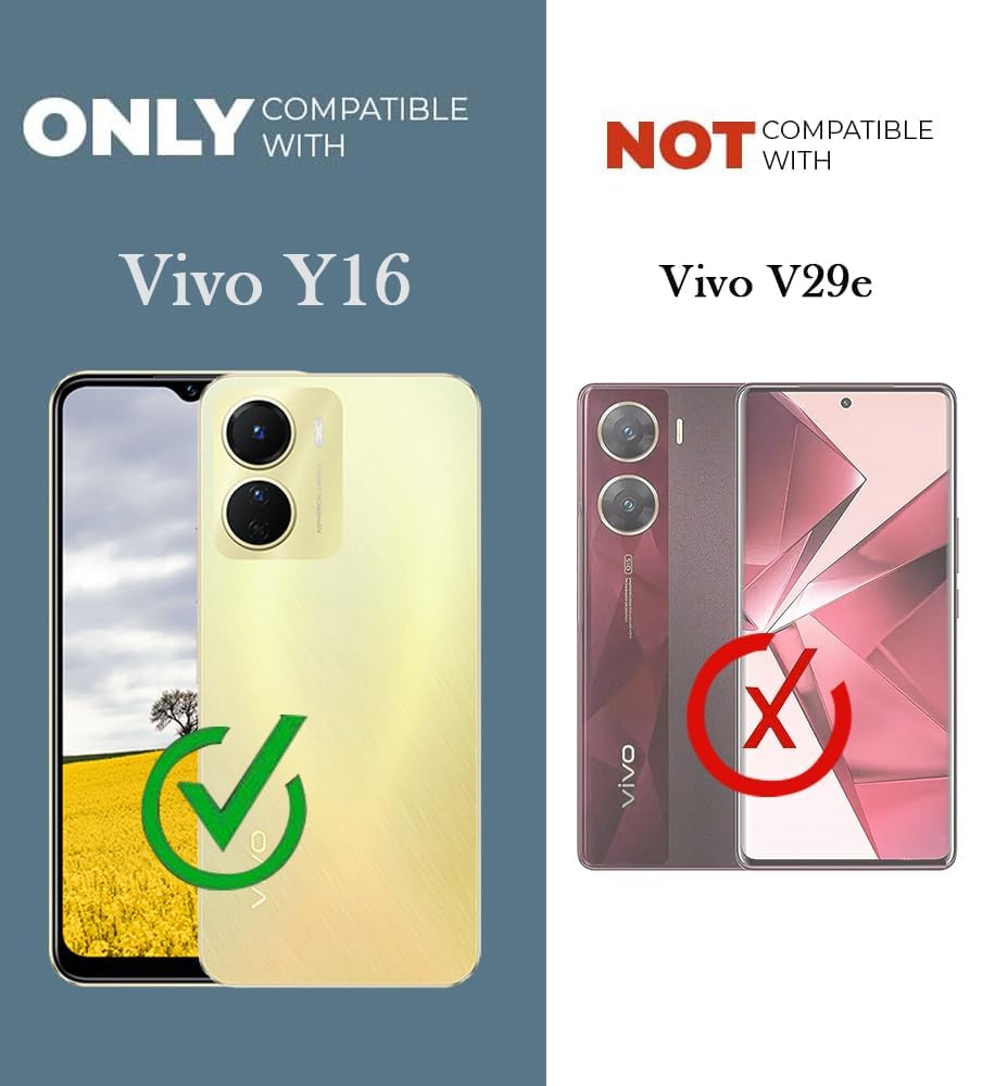 For Vivo Y16 Back Cover Case Lifetime Anti-Yellow Clear (Camera Protection | Side Grip | Wireless MagSafe Compatible)