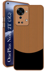 For OnePlus Nord 2T Back Cover Case (Elegant PU Leather Finish | Premium Minimalist Professional | Camera Protection Bump)