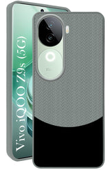 For Vivo iQOO Z9s Back Cover Case (Elegant PU Leather Finish | Premium Minimalist Professional | Camera Protection Bump)