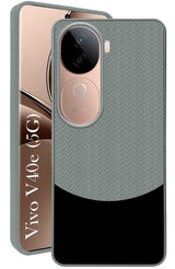 For Vivo V40e Back Cover Case (Elegant PU Leather Finish | Premium Minimalist Professional | Camera Protection Bump)