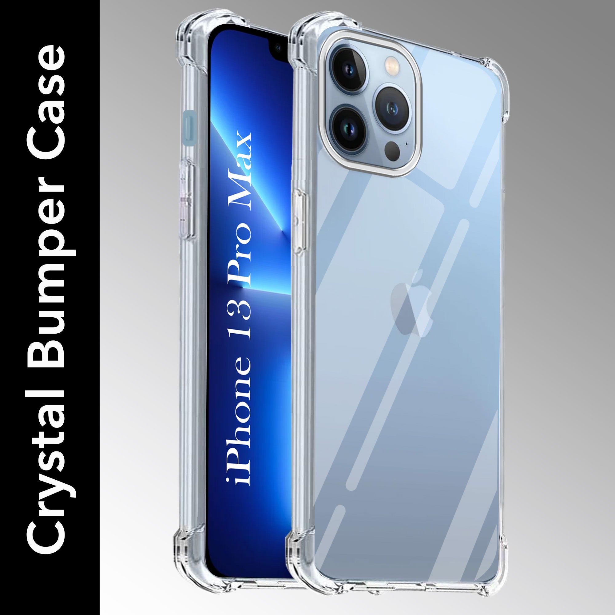 For Apple iPhone 13 Pro Max Back Cover (Shockproof Crystal Clear Case |  Drop & Camera Protection | Hard Polycarbonate)