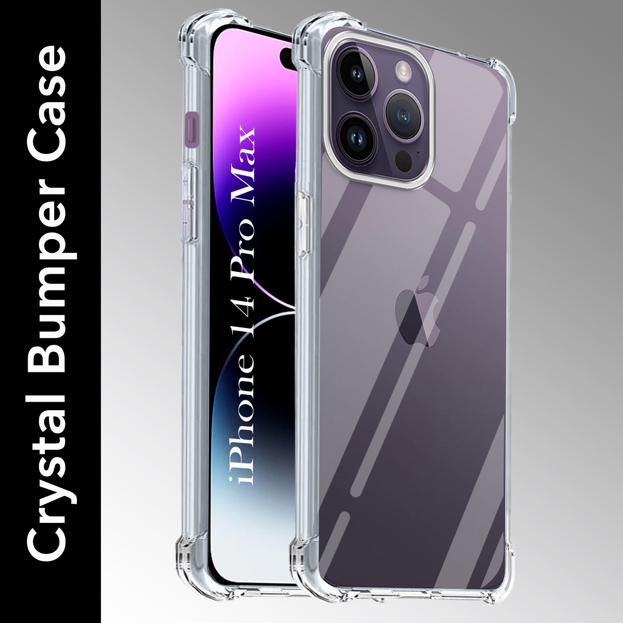 For Apple iPhone 14 Pro Max Back Cover (Shockproof Crystal Clear Case |  Drop & Camera Protection | Hard Polycarbonate)
