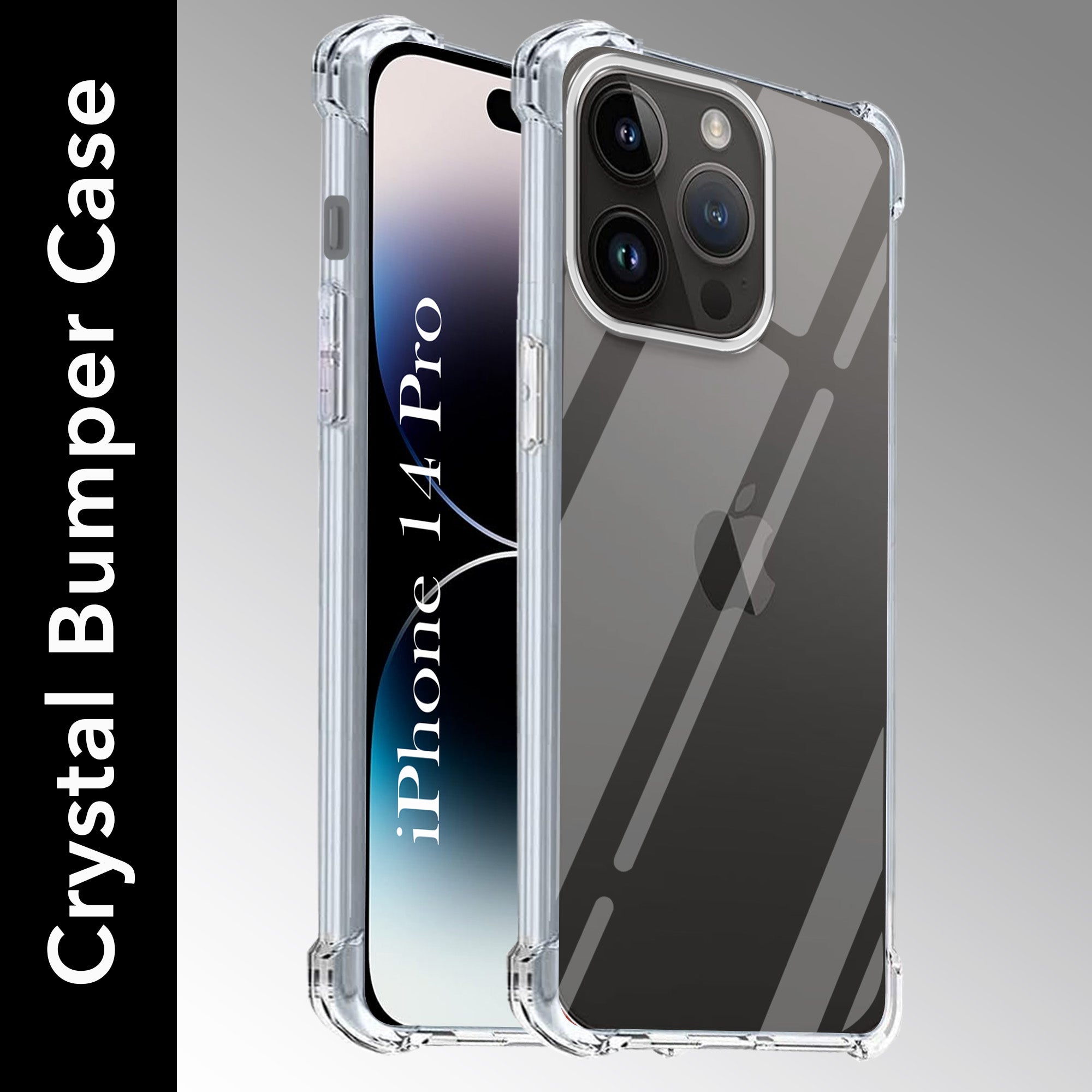 For Apple iPhone 14 Pro Back Cover (Shockproof Crystal Clear Case |  Drop & Camera Protection | Hard Polycarbonate)