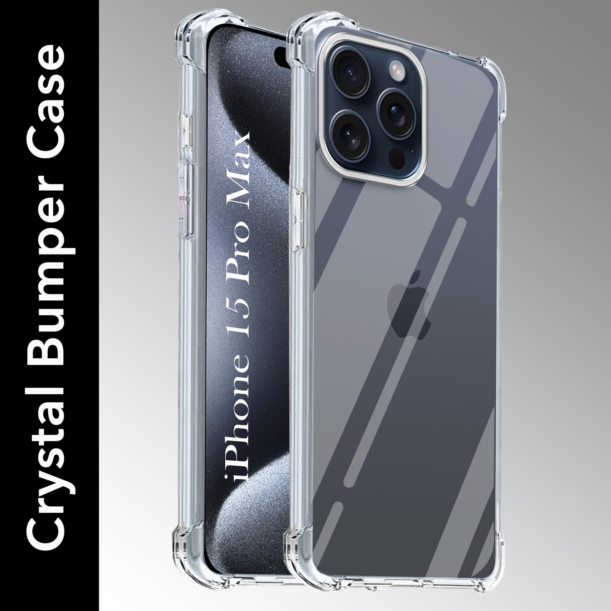 For Apple iPhone 15 Pro Max Back Cover (Shockproof Crystal Clear Case |  Drop & Camera Protection | Hard Polycarbonate)