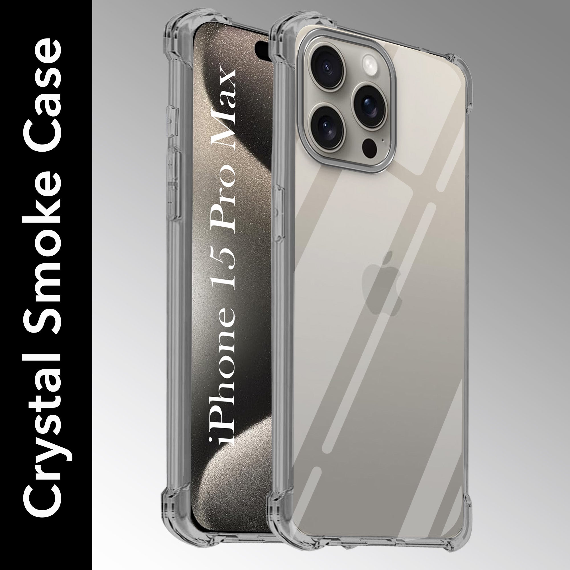 For Apple iPhone 15 Pro Max Back Cover (Shockproof Crystal Clear Case |  Drop & Camera Protection | Hard Polycarbonate)