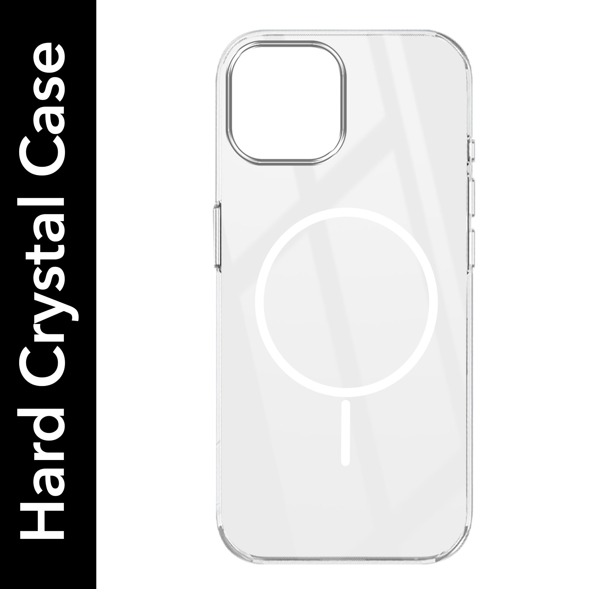 For Apple iPhone 15 Back Cover Case (Crystal Clear Case | MagSafe Wireless Charging Support | Hard Anti Yellow | Camera Protection Bump)