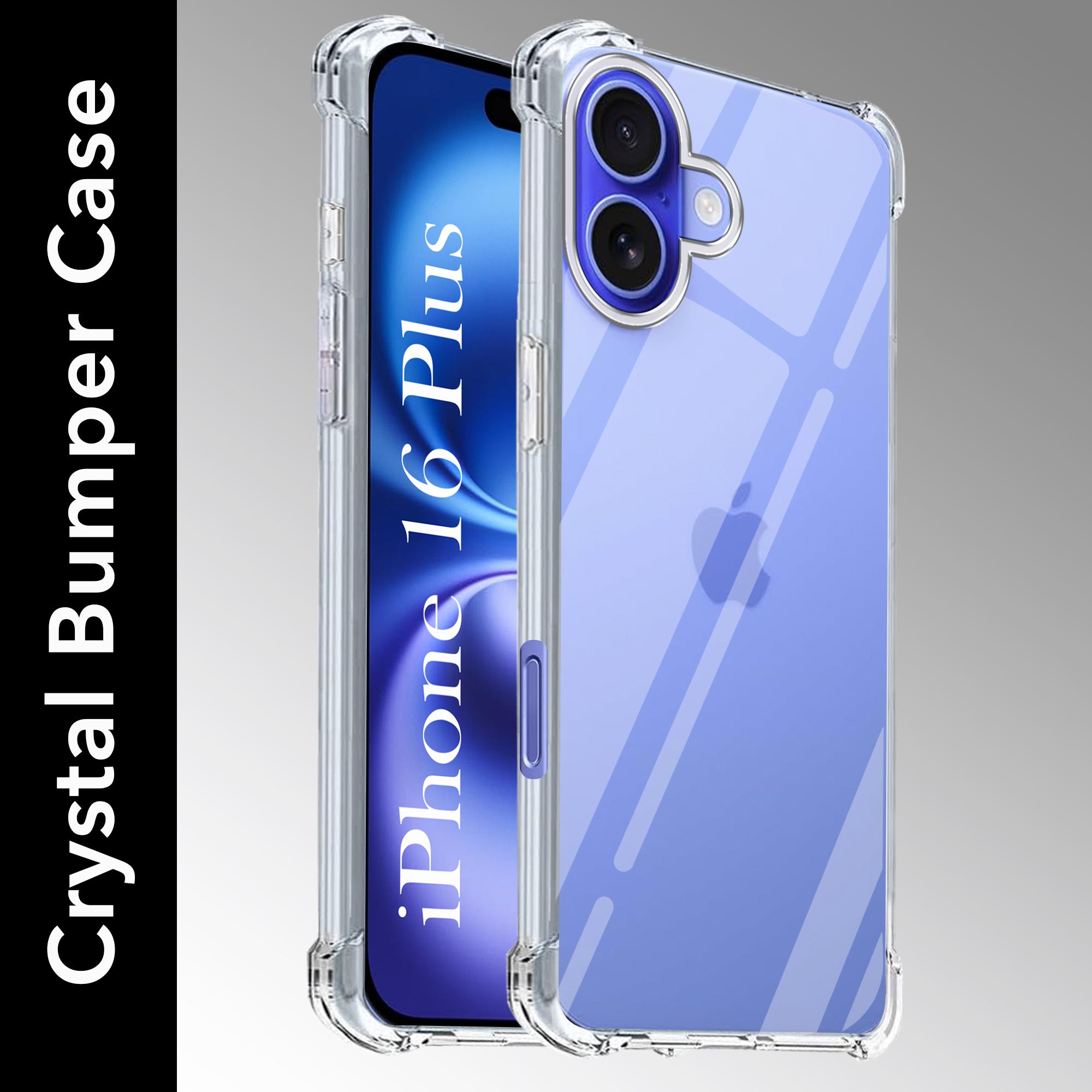 For Apple iPhone 16 Plus Back Cover (Shockproof Crystal Clear Case |  Drop & Camera Protection | Hard Polycarbonate)
