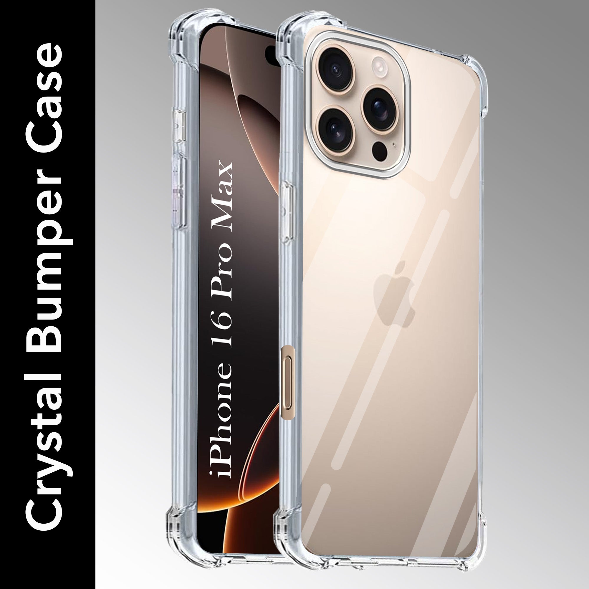 For Apple iPhone 16 Pro Max Back Cover (Shockproof Crystal Clear Case |  Drop & Camera Protection | Hard Polycarbonate)