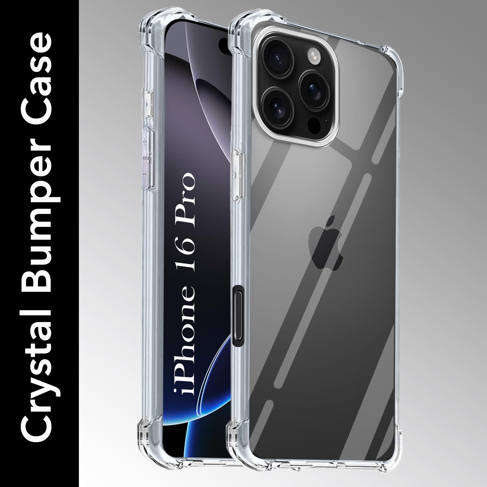 For Apple iPhone 16 Pro Back Cover (Shockproof Crystal Clear Case |  Drop & Camera Protection | Hard Polycarbonate)