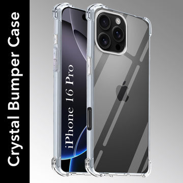 For Apple iPhone 16 Pro Back Cover (Shockproof Crystal Clear Case |  Drop & Camera Protection | Hard Polycarbonate)
