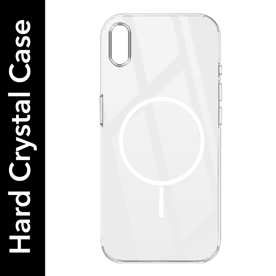 For Apple iPhone Xs Max Back Cover Case (Crystal Clear Case | MagSafe Wireless Charging Support | Hard Anti Yellow | Camera Protection Bump)