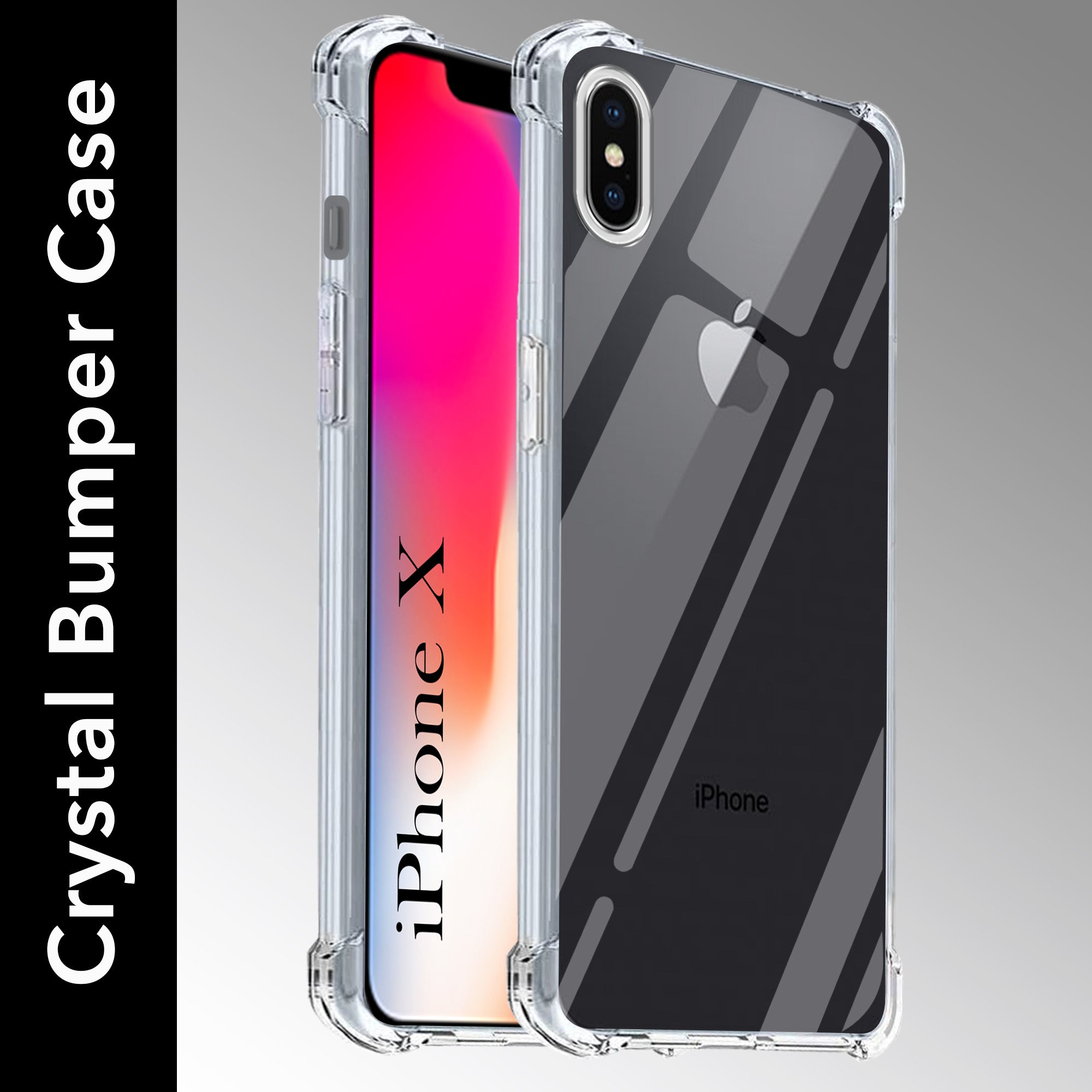 For Apple iPhone X Back Cover (Shockproof Crystal Clear Case |  Drop & Camera Protection | Hard Polycarbonate)