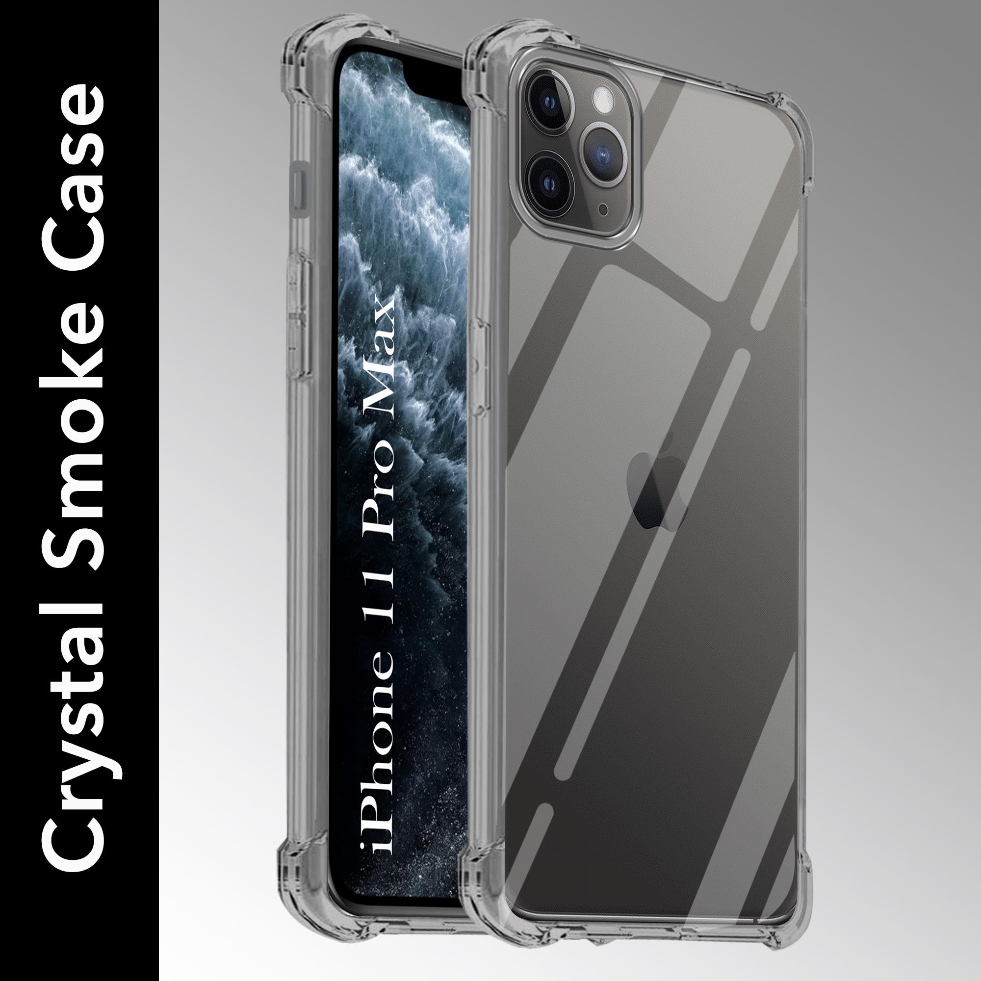 For Apple iPhone 11 Pro Max Back Cover (Shockproof Crystal Clear Case |  Drop & Camera Protection | Hard Polycarbonate)