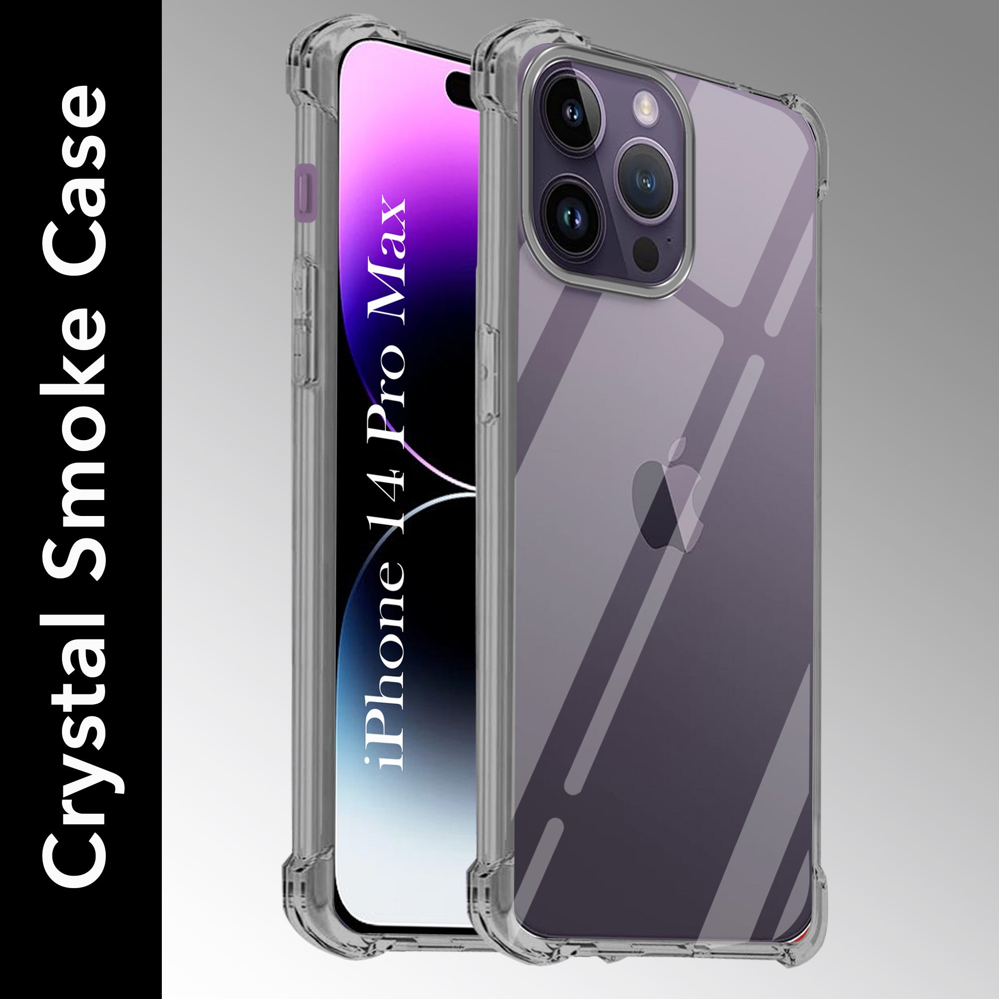 For iPhone 14 Pro Max Back Cover (Shockproof Crystal Clear Case |  Drop & Camera Protection | Hard Polycarbonate)