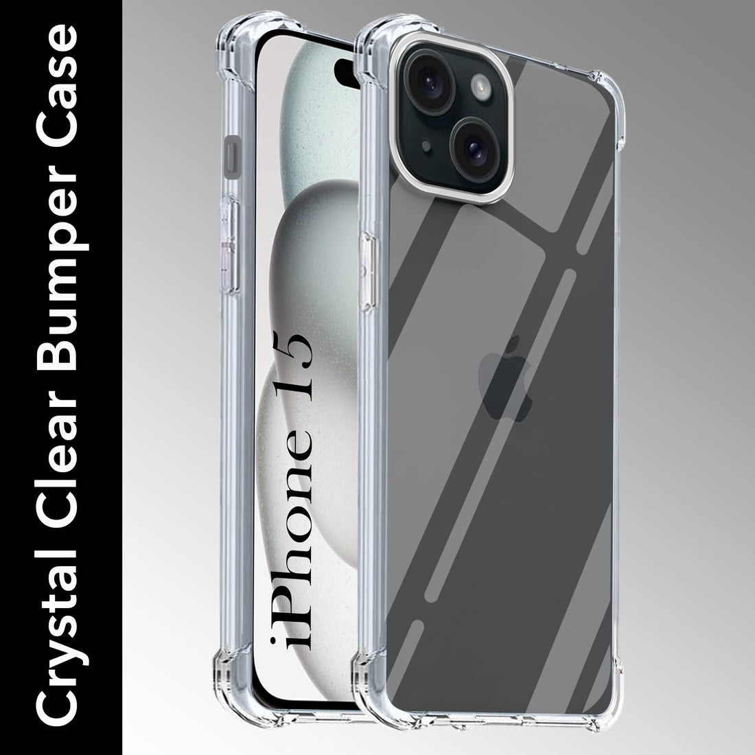 For Apple iPhone 15 Back Cover (Shockproof Crystal Clear |  Drop & Camera Protection | Hard Polycarbonate)