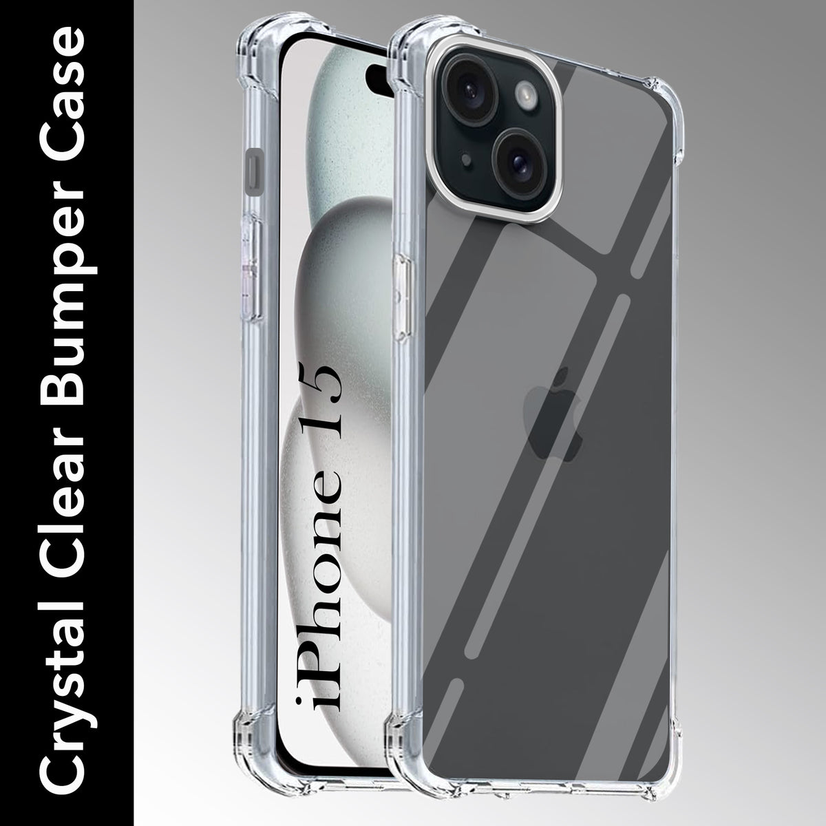 For Apple iPhone 15 Back Cover (Shockproof Crystal Clear |  Drop & Camera Protection | Hard Polycarbonate)