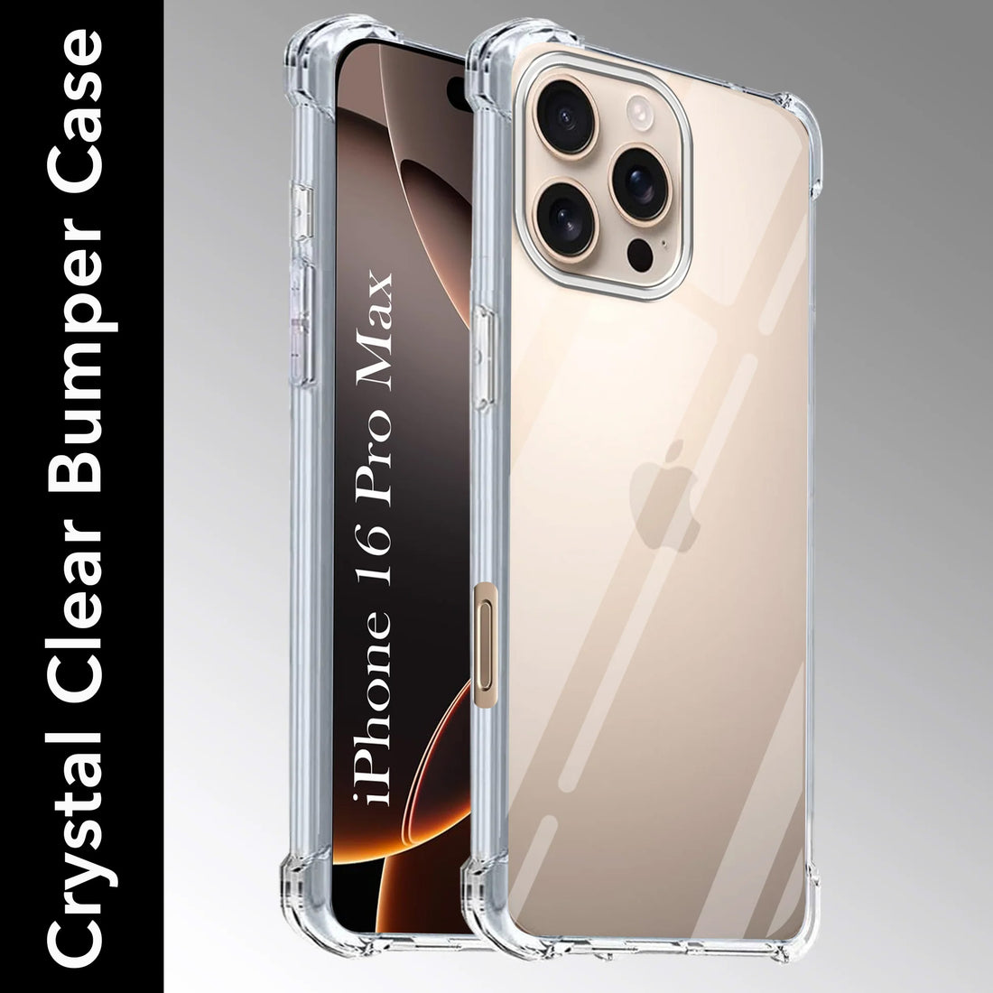 For Apple iPhone 16 Pro Max Back Cover (Shockproof Crystal Clear Case |  Drop & Camera Protection | Hard Polycarbonate)