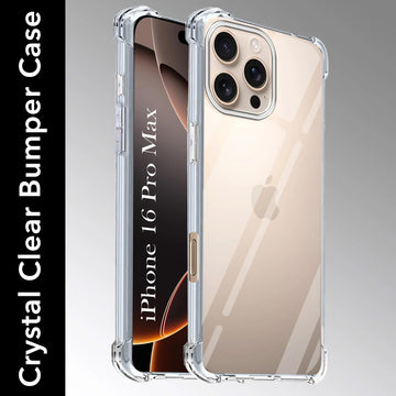 For Apple iPhone 16 Pro Max Back Cover (Shockproof Crystal Clear Case |  Drop & Camera Protection | Hard Polycarbonate)