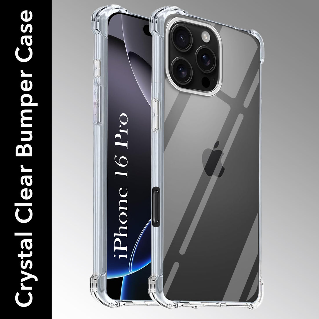 For Apple iPhone 16 Pro Back Cover (Shockproof Crystal Clear Case |  Drop & Camera Protection | Hard Polycarbonate)
