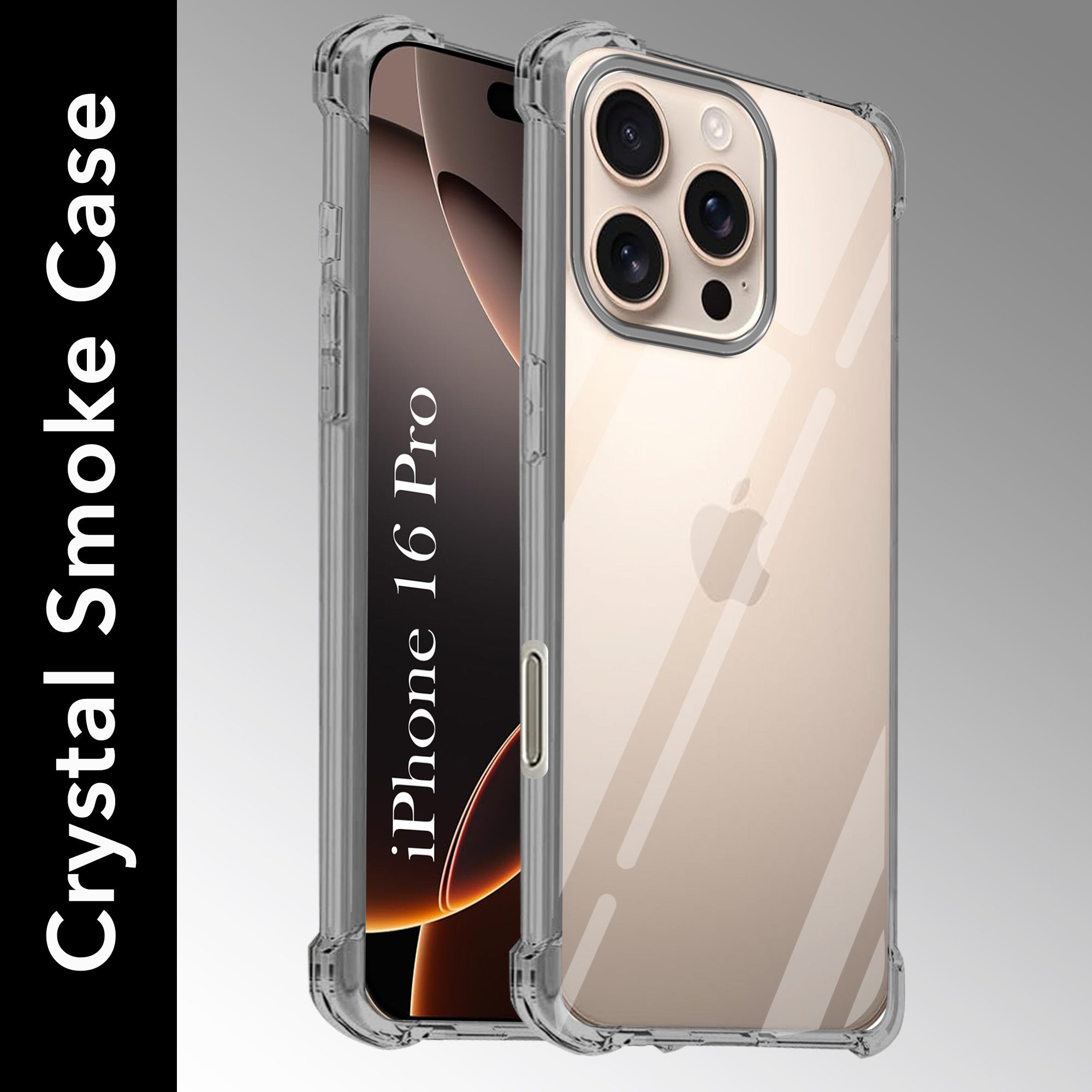 For Apple iPhone 16 Pro  Back Cover (Shockproof Crystal Clear Case |  Drop & Camera Protection | Hard Polycarbonate)