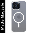For Apple iPhone 15 Pro Max Matte Finish Back Case Cover (MagSafe Compatible | Translucent Soft Touch | Slim and Unbreakable)