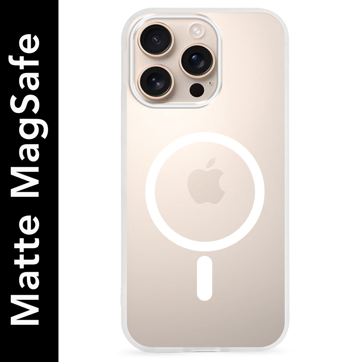For Apple iPhone 16 Pro Matte Finish Back Case Cover (MagSafe Compatible | Translucent Soft Touch | Slim and Unbreakable)
